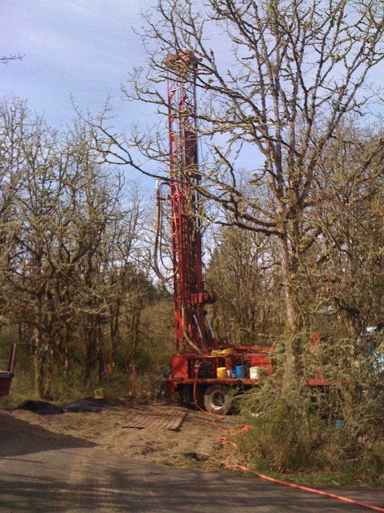 Well rig in place Well rig in place