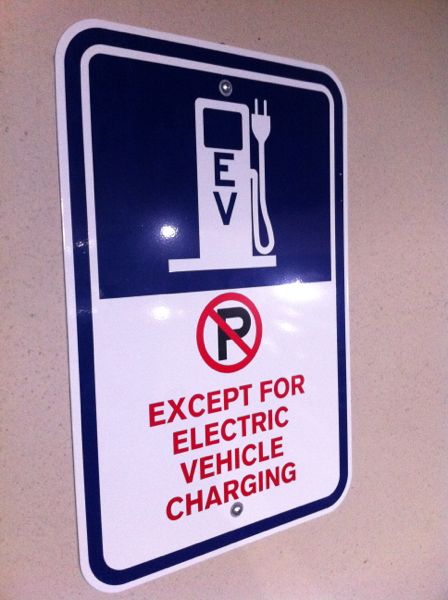 EV parking sign EV parking sign