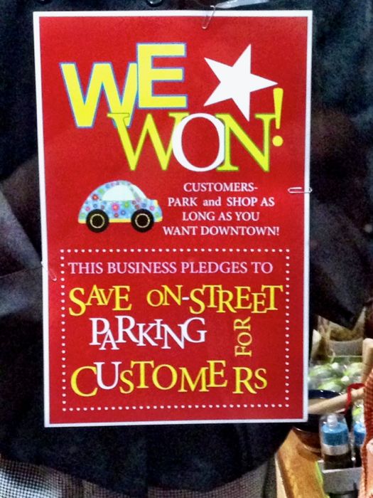 Parking win sign Parking win sign