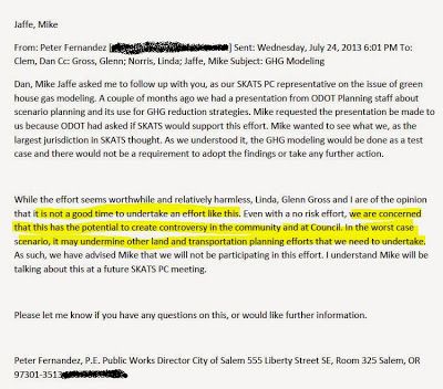 City of Salem email to SKATS on Greenhouse Gas and Scenario Planning City of Salem email to SKATS on Greenhouse Gas and Scenario Planning
