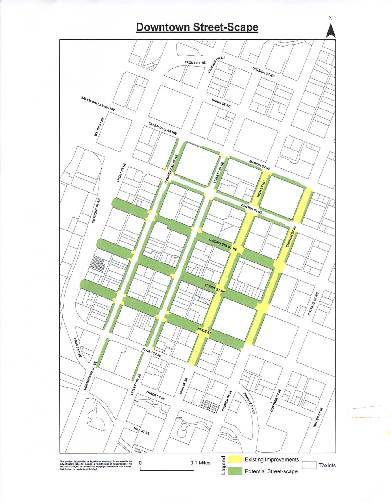 Downtown Streetscape map Downtown Streetscape map