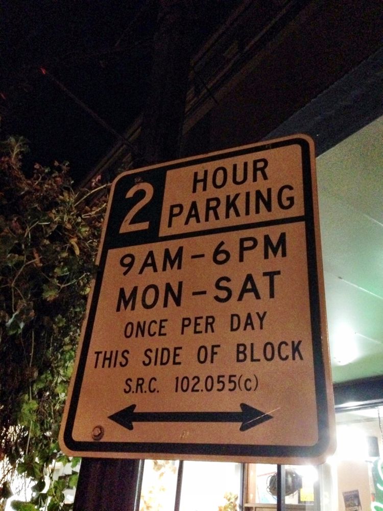 2 hour parking 2 hour parking