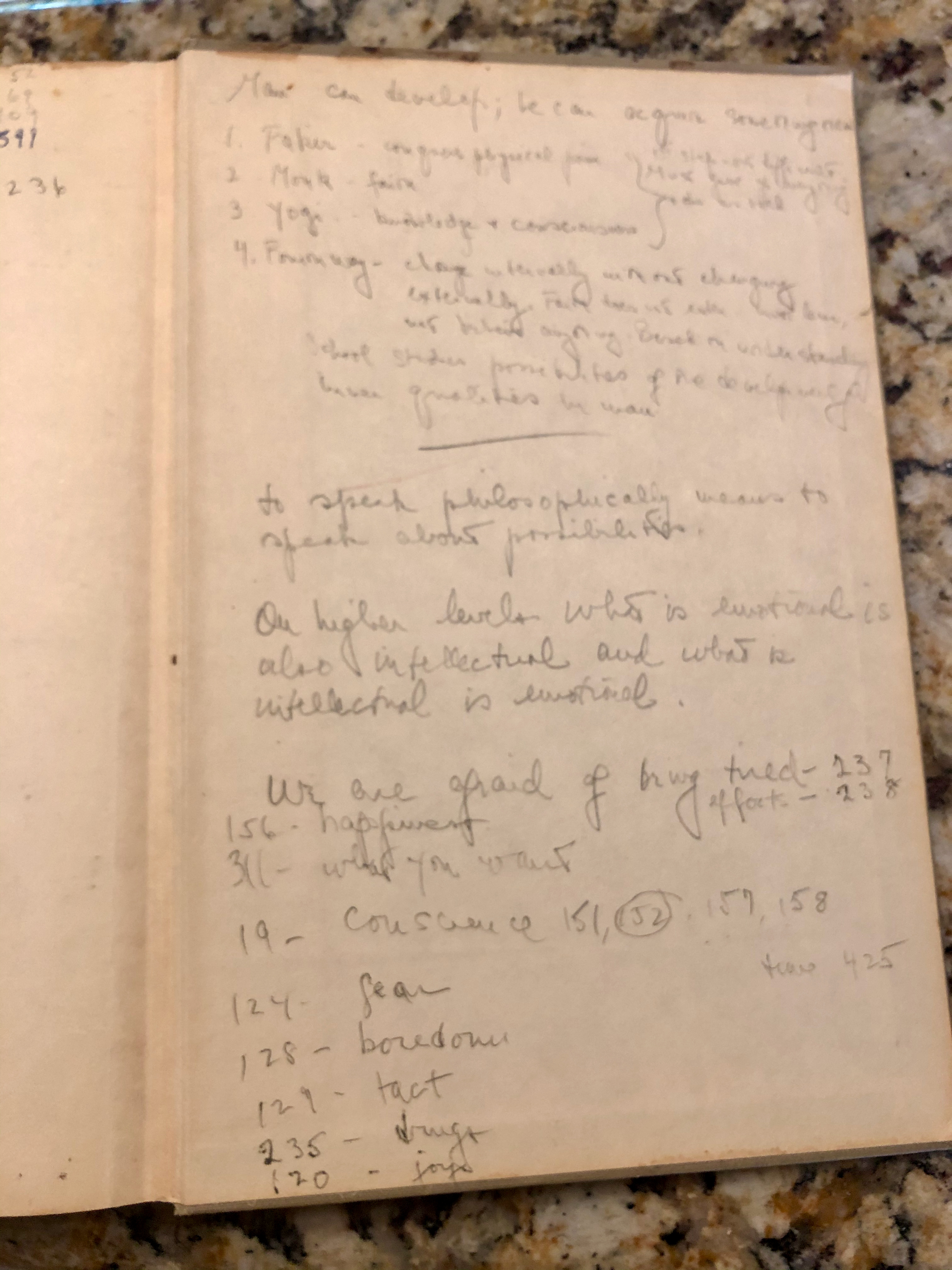My mother's book notes My mother's book notes