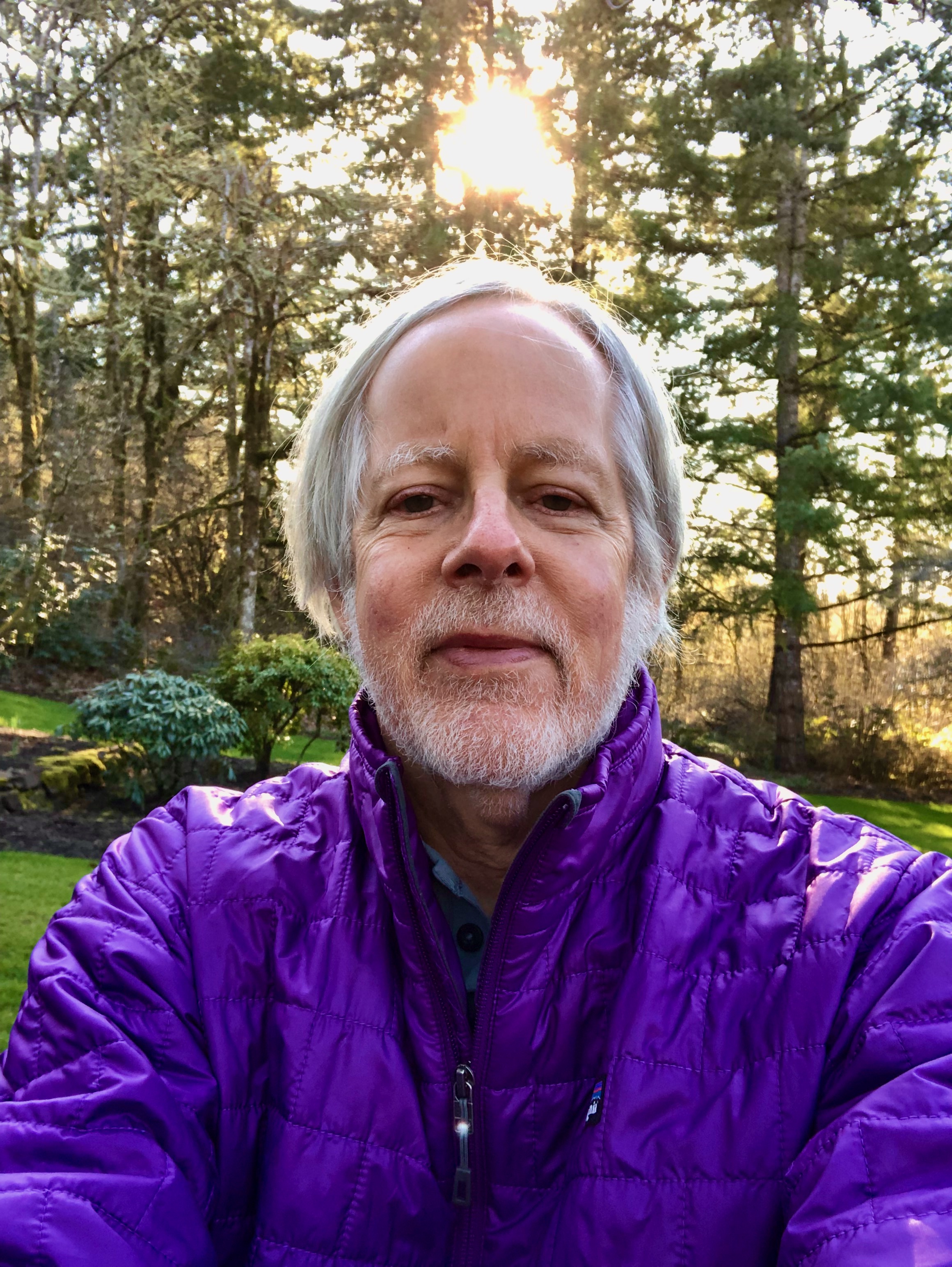 Brian Hines wearing purple Brian Hines wearing purple