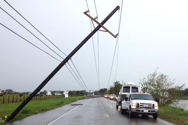 Fallen power line Fallen power line